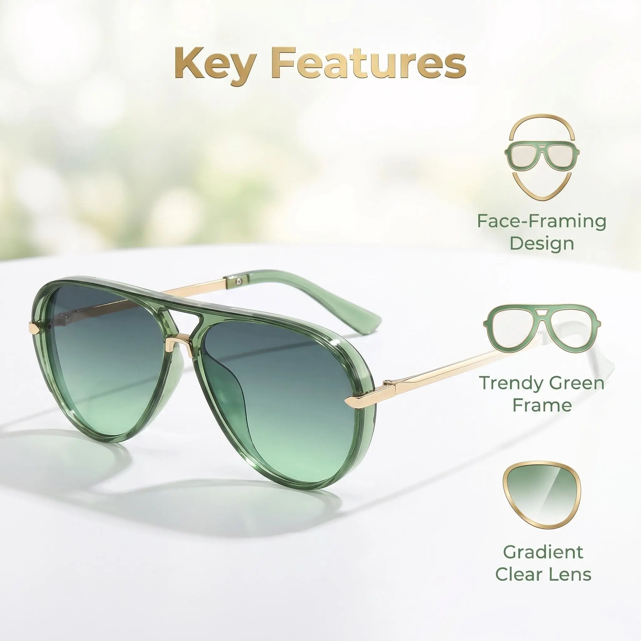 Unisex Retro Jet-Inspired Photochromatic Sunglasses - Lightweight Color-Changing Anti-UV Protective Eyewear for Outdoor Activities, Driving, Color-Changing Women's Sunglasses, Jet-Inspired Women's Sunglasses