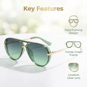 Unisex Retro Jet-Inspired Photochromatic Sunglasses - Lightweight Color-Changing Anti-UV Protective Eyewear for Outdoor Activities, Driving, Color-Changing Women's Sunglasses, Jet-Inspired Women's Sunglasses