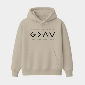Jesus Hoodie, God Is Greater Than The Highs and Lows, Christian Faith Pullover, Bible Verse Graphic Streetwear Top