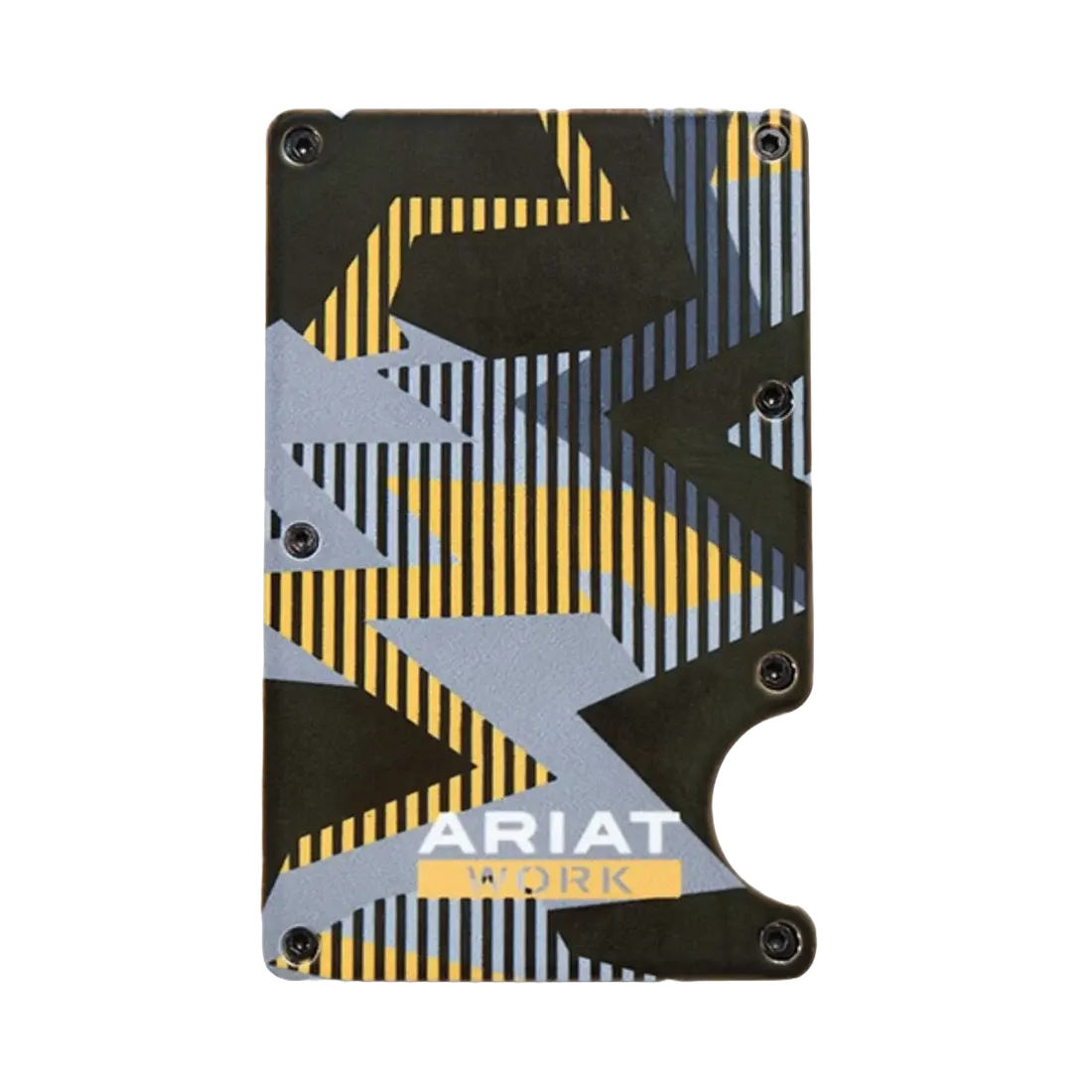 Ariat Men's Carbon Fiber RFID Blocking Wallet, Utility Style with Durable Stainless Steel Metal Clip for Long Use, Graphic, Clip Closure