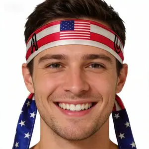 USA  Flag Headband ,2026 Footballseason,midsummerMultiple countries available， Spectator Cheer Prop Support - Sports Events, Festival Activities, Football Matches, and Daily Wear Sports Cheer Headwear