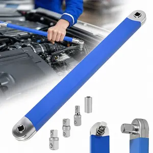 Upgraded Impact Ready Tight Reach Offset Extension Wrench Set, for Narrow-space Auto & Equipment Fastener Removal, Universal Repair Tool with 1/4",3/8",1/2" Square Drive Adapters, Labor-saving Multi-purpose Extension Spanner