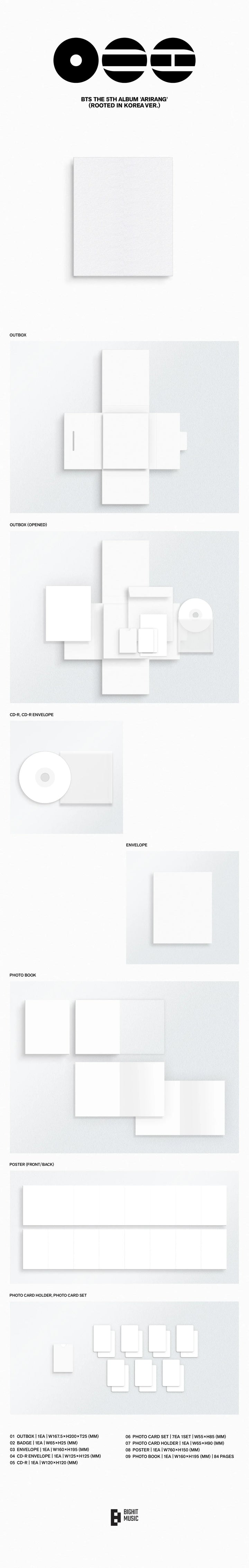 BTS – ARIRANG (5th Album) | Official K-Pop CD Album | Rooted in Korea / Rooted in Music / Living Legend Ver. | 14 Tracks incl. “SWIM”