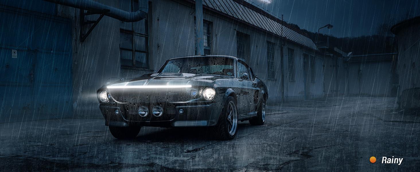 DIBMS 71 High Brightness Automotive Hood Gap LED Strip - Ambient Lighting Package with Unique Daytime Running Light Design, Easy Installation, 12V-Ice Blue eclipse  led  lights