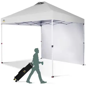 CROWN SHADES 10'x10' Pop Up Canopy with 1 Sidewall