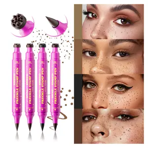 Cool story dual-end freckle stamp pen, naturally realistic imitation freckle marker pen, waterproof and long-lasting imitation freckle cosmetic pen, suitable for tanned skin