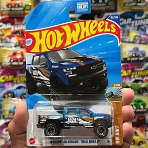 Hw Blue 2019 Chevy Silverado Trail Boss Diecast truck 1:64 scale