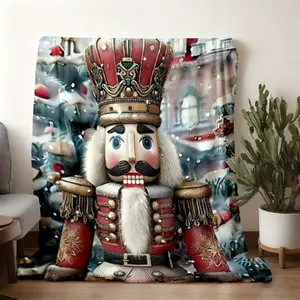 2026 new printed velvet blanket is super soft and comfortable with printingThe NutcrackerA breathable and perfect bedroom sofa and office blanket