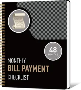 Monthly Bill Payment Checklist & Financial Planner Notebook – 4-Year Budget Organizer with 960 Bill Records, Income & Expense Tracker, Debt Payoff Log, and Savings Goals