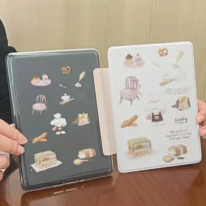 Premium Clear Acrylic Kindle Case for 11th Gen & Paperwhite 1-6, Cute Bakery & Pretzel Pattern, Auto Wake/sleep Feature, Kindle Accessories