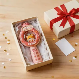 Donut Kpop Karaoke Microphone for Kids educational tech toy music toys gift with LED Lights,Bluetooth Speaker,Voice Changer – Fun Christmas, Easter, Birthday Gift for Toddlers kids shopping g Age 3+ instruments