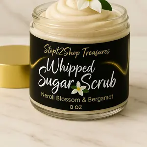 Neroli Blossom & Bergamot Whipped Foam Sugar Scrub 🌸💛
