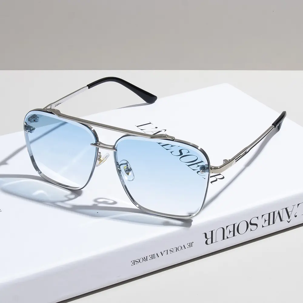 Men's Classic Aviator Sunglasses - UV400 Protection, Lightweight Durable Metal Frame, Trendy Casual Vintage Rimless Sports Eyewear for Driving & Daily Wear, Classic Sunglasses, Lightweight Durable Sunglasses,goggles,Tactical,Unbreakable,with Ven,,polarize