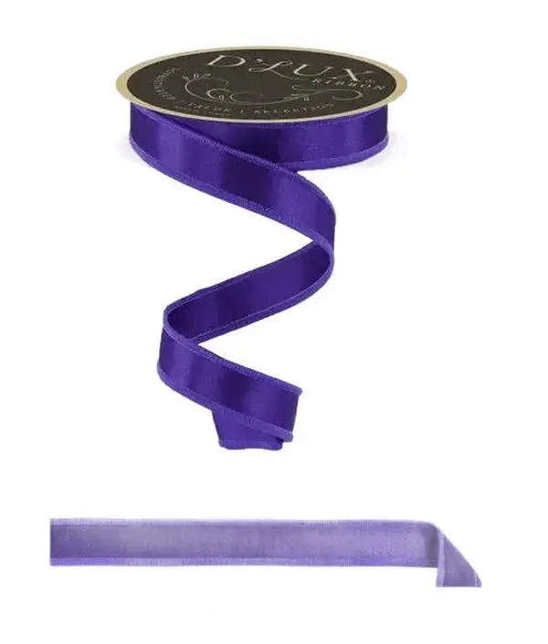 7/8" x 10yd D’Lux Satin Ribbon – Purple
