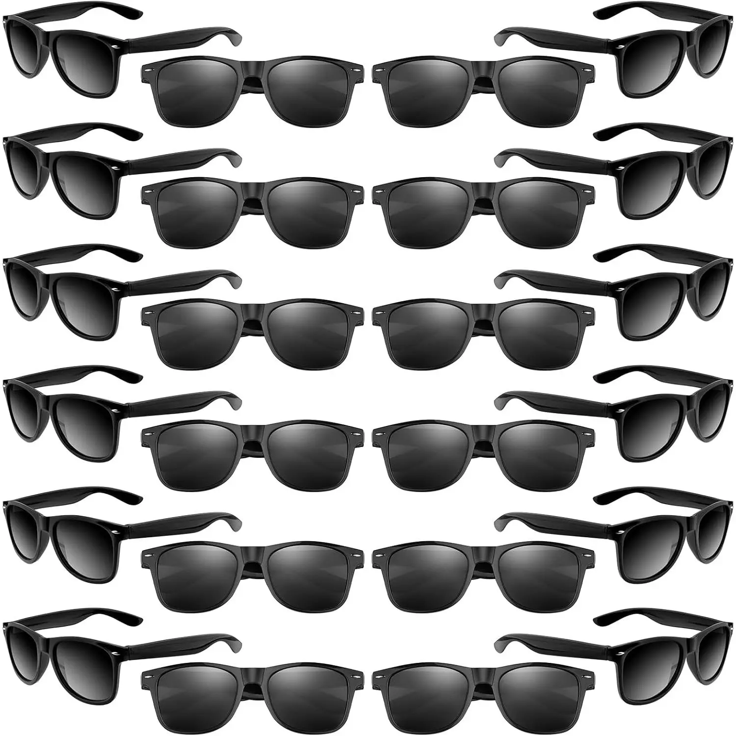 Black Sunglasses Bulk, 6/12/24/48 Pack Sunglasses Party Favors for Summer Beach Pool Birthday Wedding Party Supplies