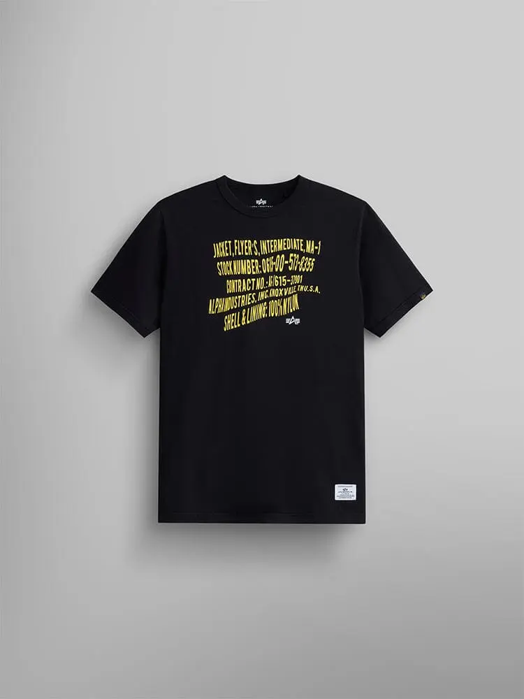 ALPHA WARPED LABEL TEE ALPHA WARPED LABEL TEE