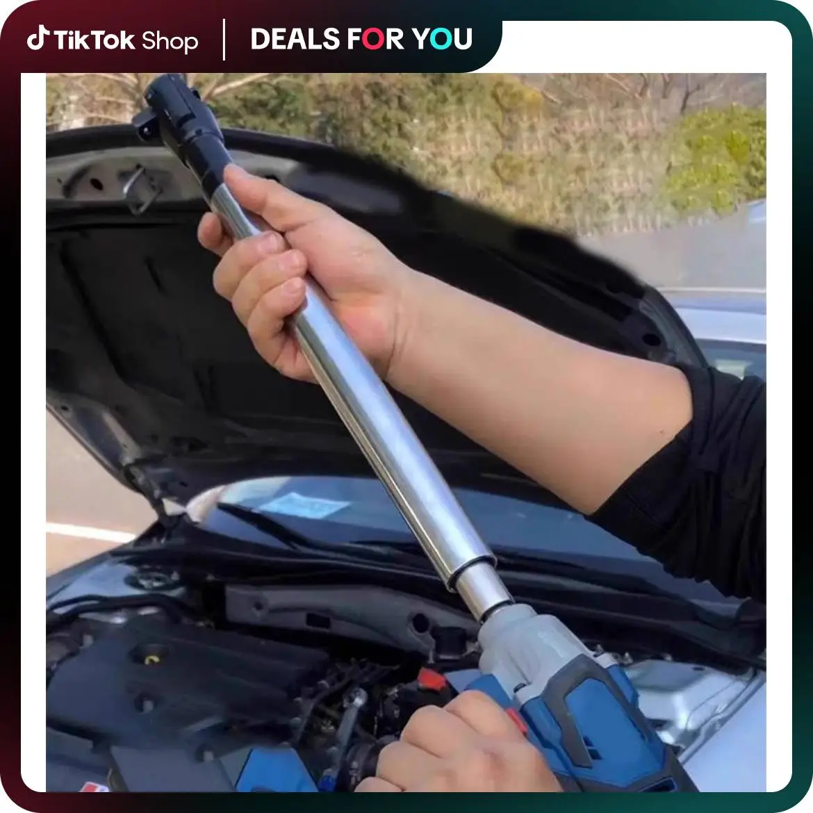 1/2in Wrench Extend Rod, Ni Cr Alloy Steel Multifunctional Universal Wrench Exte...