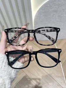 Simple Style Transparent Frame Eyewear, Casual Daily Wear Reading Office Photography Accessories, PC Material All Seasons