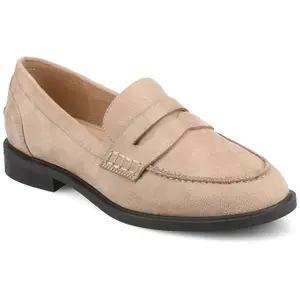 Journee Women's Medium and Wide Width Penny Loafer, Taupe 10W