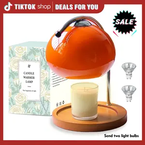 【Curated & Popular】S.Y. Home Outdoor Candle Warmer Lamp， Electric Candle Lamp Warmer for Bedroom Home Decor, Dimmable Wax Melt Warmer Gifts for Mom,Modern Bauhaus Style Adjustable Light Fragrance Orange