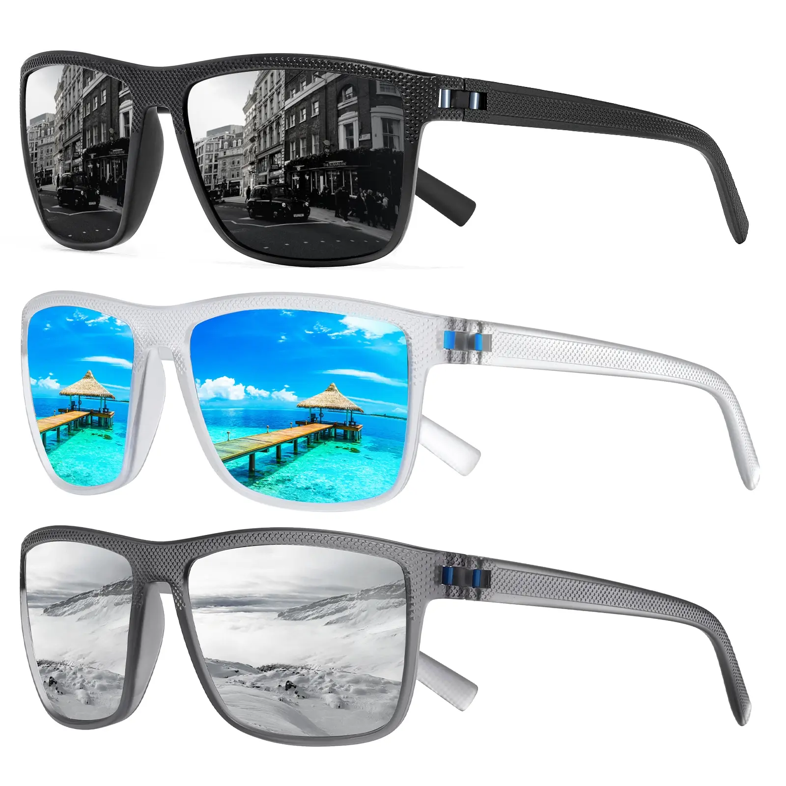 Black/Black+Transparent/Blue+Grey/Silver