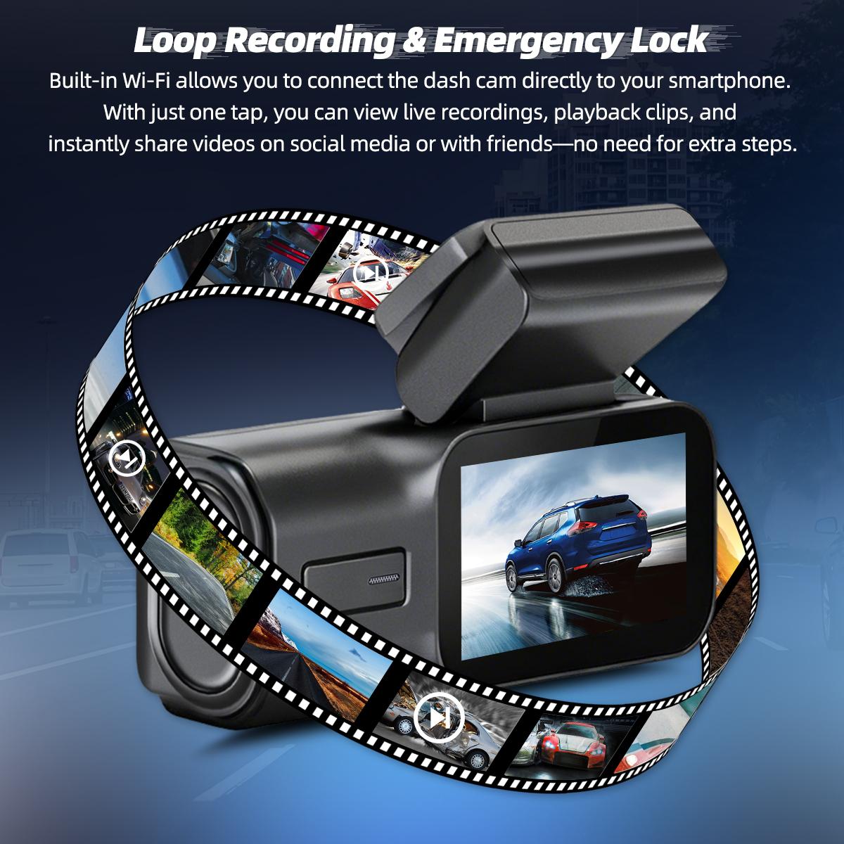 Mini 1080P Dash Cam Car Recorder with WiFi, 32GB Included, Loop Recording, G-Sensor Lock, Night Vision, Hidden Car Camera with Parking Monitor