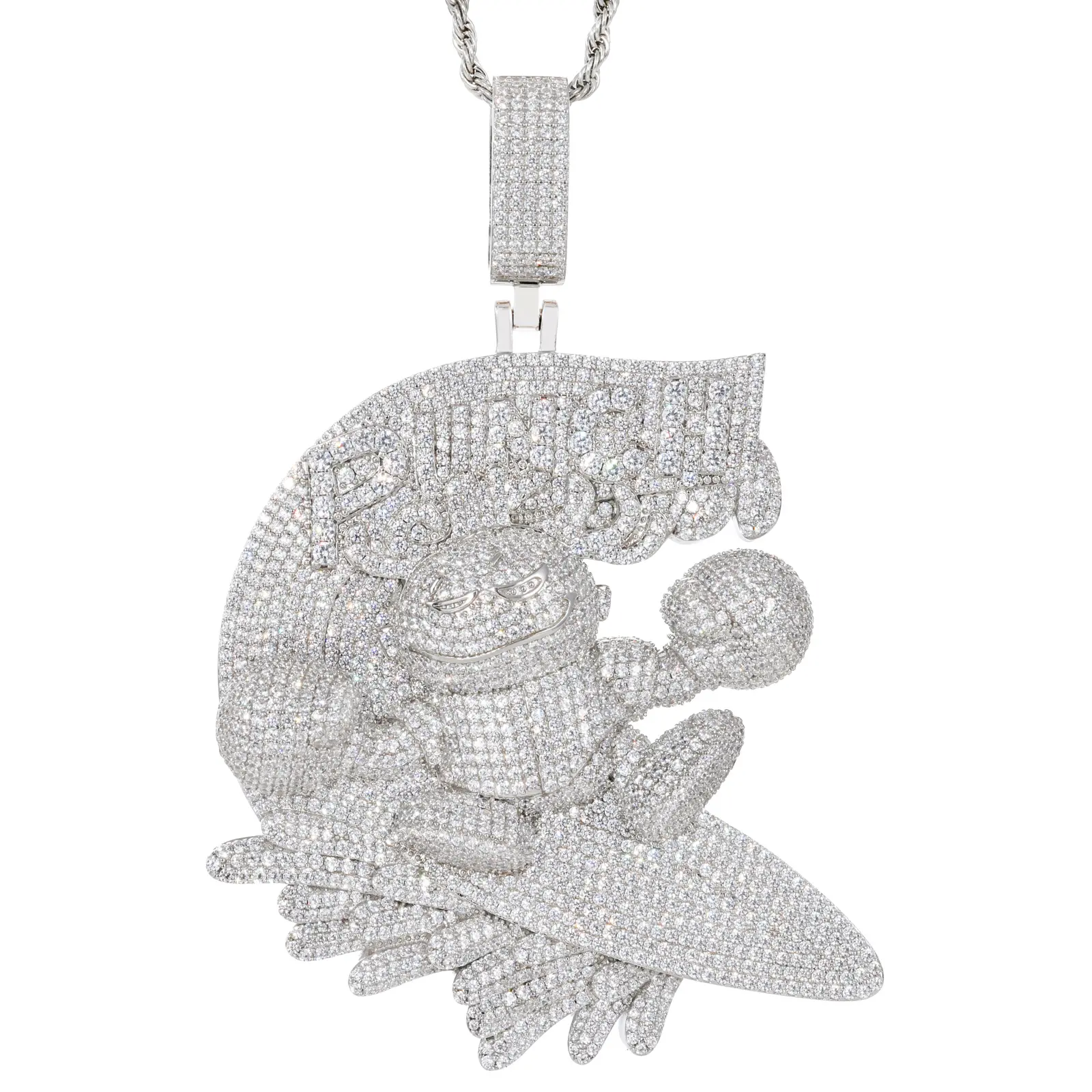 UCCIYO Cartoon Boxing Pendant  Lab-Created Moissanite Pendant Copper Moissanite Pendant  for Women Men Hip Hop Jewelry Gift【#CMP0590】