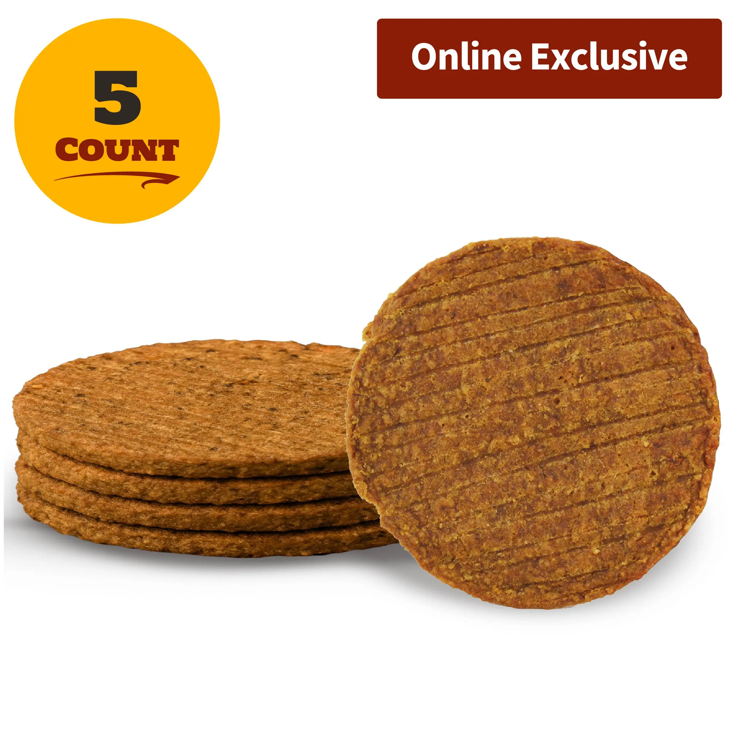The Country Butcher Turkey Blend Patties - 5 Count High-Protein USA-Raised Natural Dog Treats for All Sizes