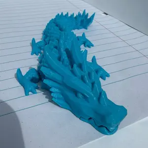 TiosOddities Pocket-Sized Wyvern - The Articulated Dragon Keychain That Guards Your Keys and Heart - 4.5 Inches of Fully Articulated Scale-Covered Sass - Printed in Eco-Friendly PLA - Pose Wings Mid-Flight or Twist Tail Into Knots