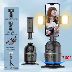 Ai Cloud Mount Desktop Mobile Phone Stand Stabilizer, 360° Automatic Face Tracking Tripod Selfie, Smartphone Video Vlog Live Streaming Holder