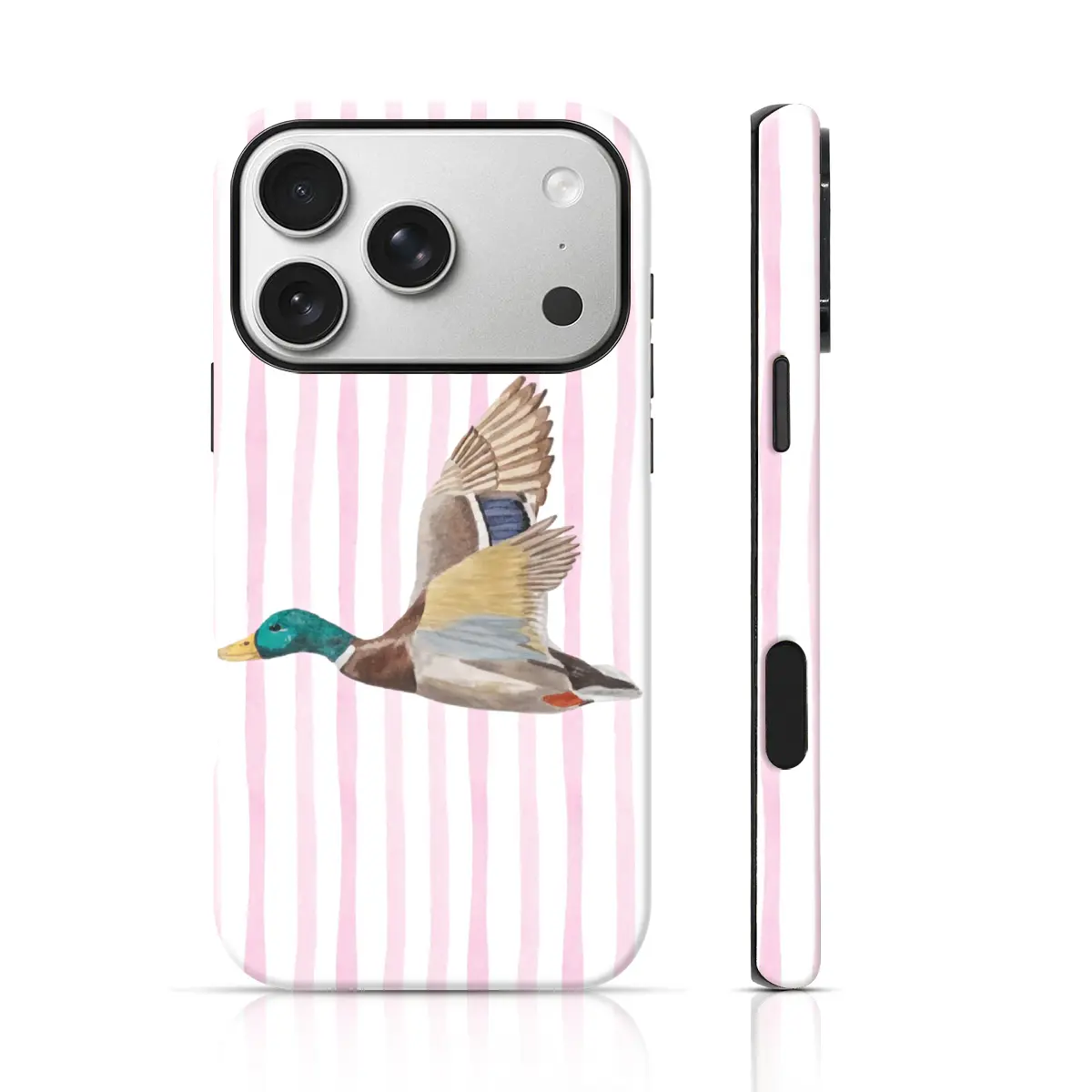 Cozy Watercolor Duck Vibe Design Phone Protector TPU for iPhone 17 Pro Max/16 Pro Max /15Pro Max 15/14/13/12 & Samsung S26 /S25Ultra Cute Phone Case, Smartphone, Handheld