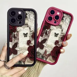 Romantic Rose Letter Compatible Phone Case for iPhone 17/16/15/14/13/12/11 Xs Pro Max Plus AIR,for Samsung S26/S25/S23/S24/S22/S21/NOTE20/A54/A53/A52/A36/A35/A34/A33/A17/PLUS/ULTRA/FE Rugged Durable Soft Shockproof Protective Shell cover