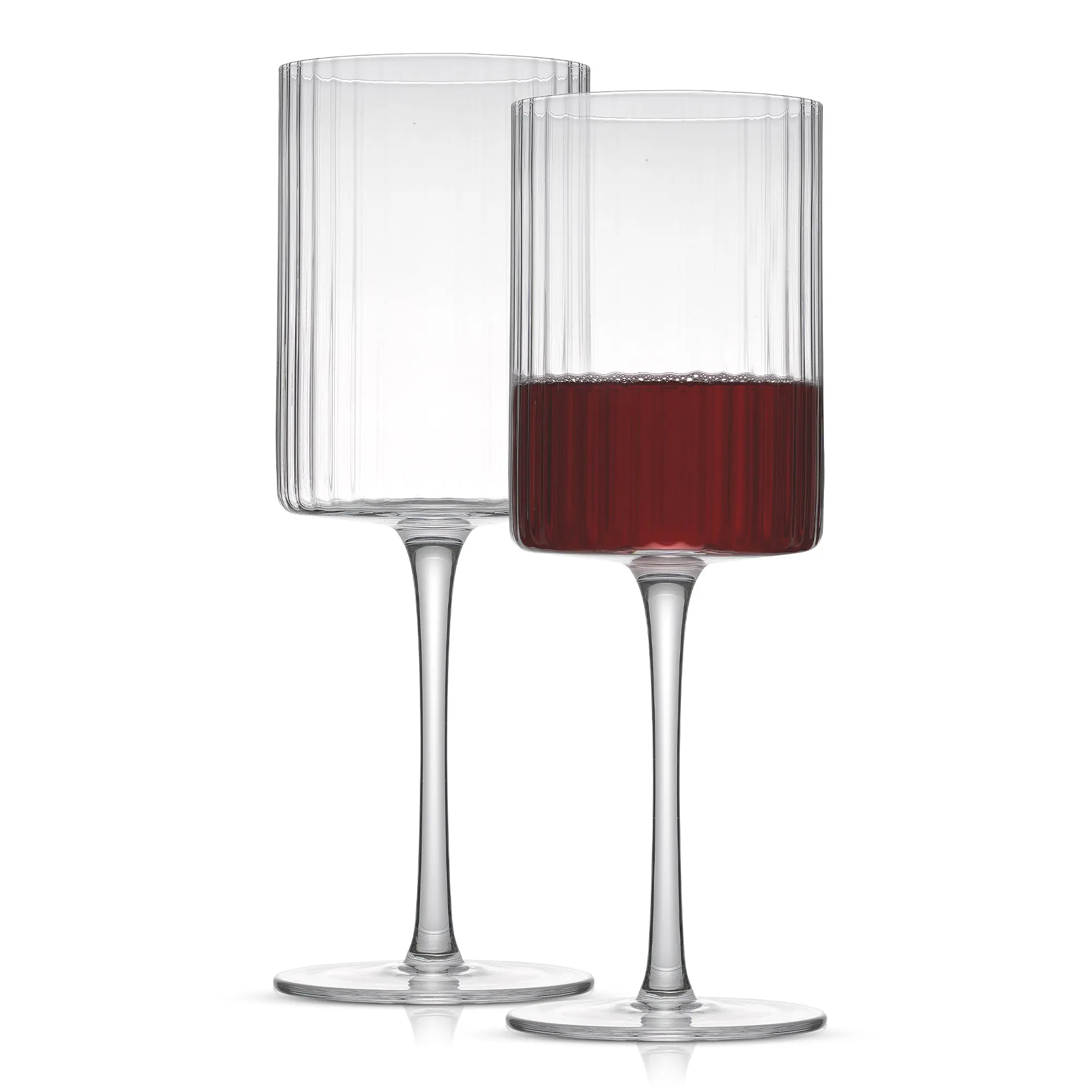 Elle Fluted Red Wine Glasses, 16.5 oz Elle Fluted Red Wine Glasses, 16.5 oz