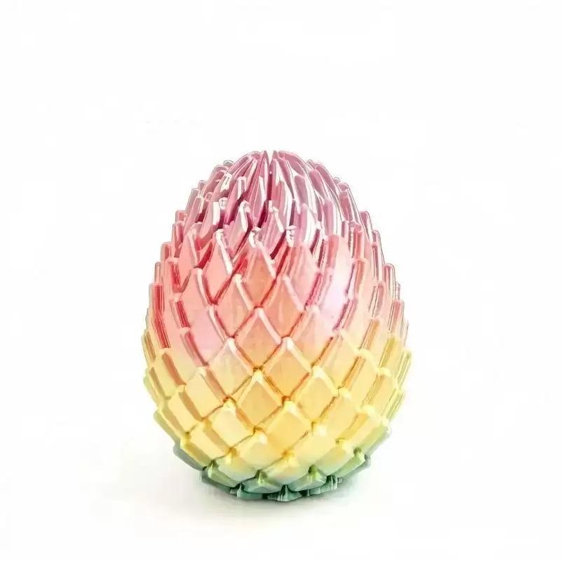 3D Printed Dragon Egg Transforming Ball Stress Relieving Toy for Kids & Adults Innovative Design Rotating Telescoping Fidget Gadget