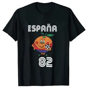 Naranjito T Shirt Men Women's T-Shirt Crewneck Espana 82 Spain Mascot 1982 Soccer Football Tee Shirt Clothing