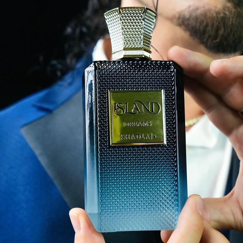 Khadlaj Island Dreams – Romantic Valentine's Day Gifts,Fruity, Floral, Woody, Musky – Extrait de Parfum Long-Lasting Fragrance for Unisex, 3.4 Ounce