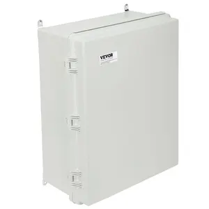 VEVOR Outdoor Electrical Junction Box, 13.78x 9.84x 5.90 in, ABS Plastic Electrical Enclosure Box with Hinged Cover Stainless Steel Latch, IP67 Dustproof Waterproof for Outdoor Electrical Projects