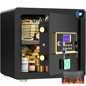 ACTIGER 2.3 Money Home Integrated Key-Handle Design Safe Box with Digital Keypad, Adjustable Shelf, for Home Office Use, LED Light, Ideal for Cash, Jewelry, Documents, Closet