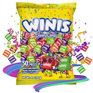 Winis Original Variety Bag Chewy Candy – Taffy Candies 50 individually wrapped pieces - Size 4 Oz | Gifts, Holiday, Parties, Concessions, Pantry, Non-Melting, Party