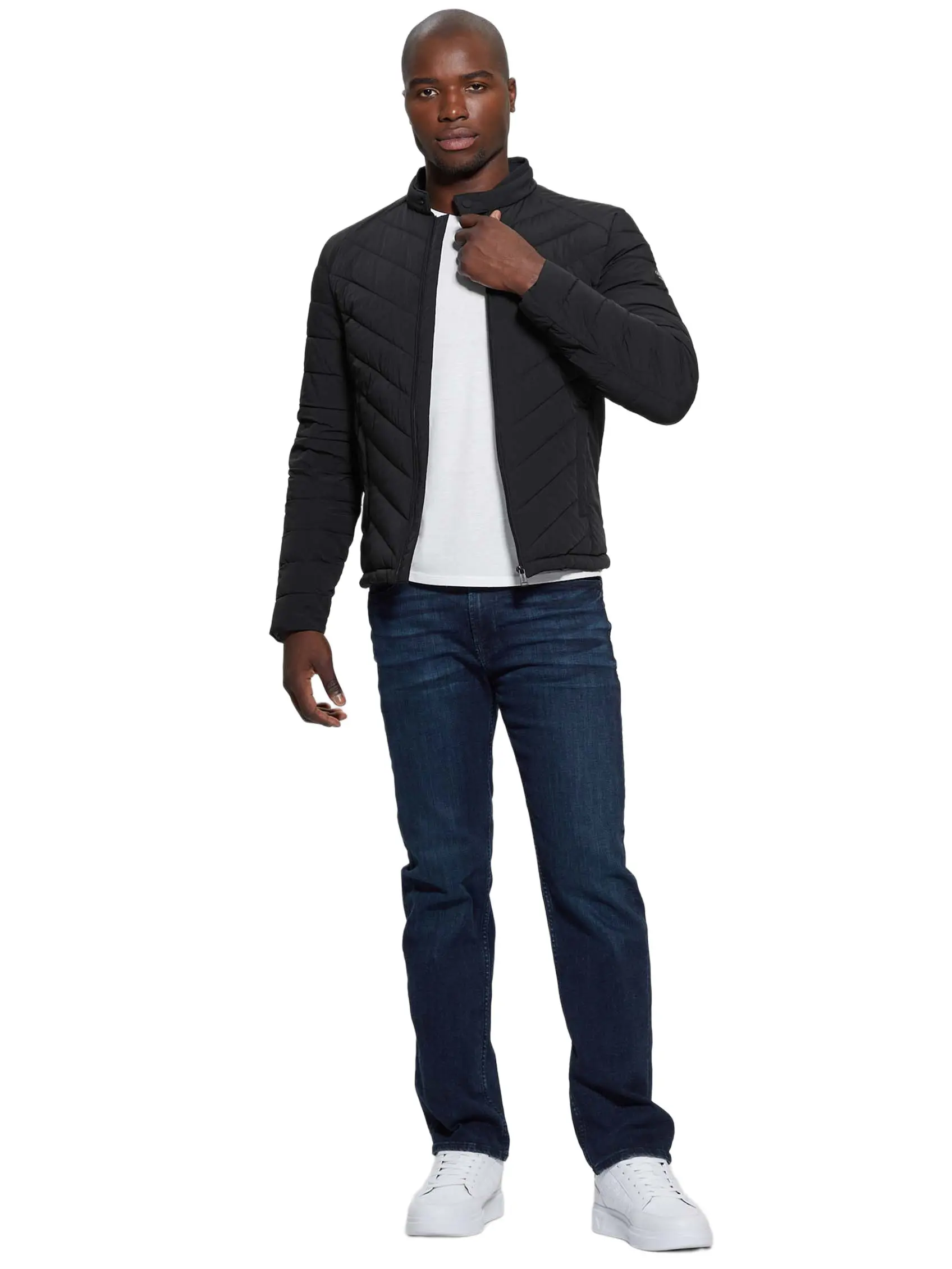 GUESS Male Eco Stretch Nylon Padded Jacket