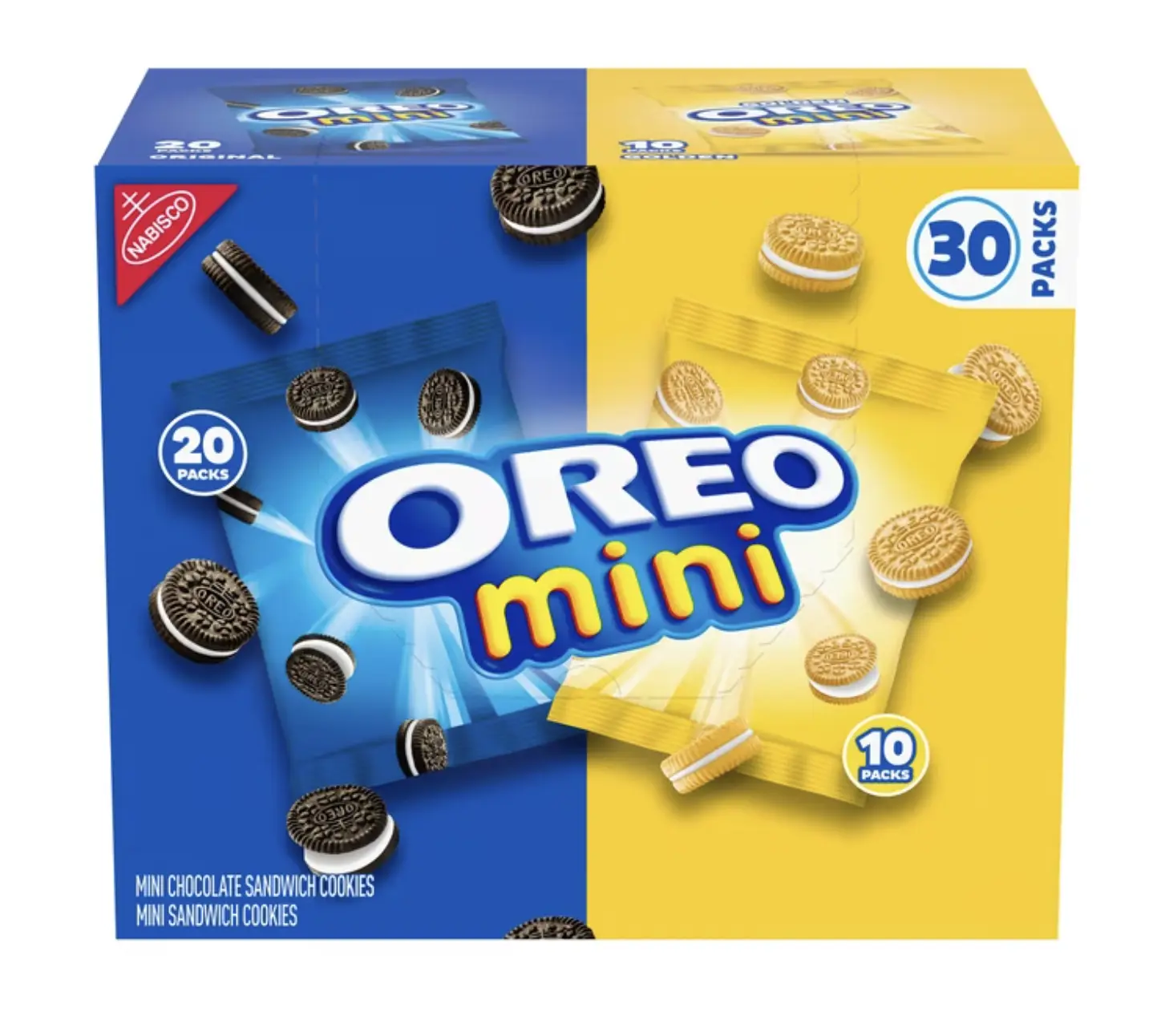 OREO Mini Mix Variety Pack Sandwich Cookies, 1.5 oz., 30 Pack