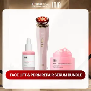 INIA FLARE & PDRN + Peptide Repair Bundle – Beauty Device with Serum & Cream Duo for Lifting, Firming & Deep Repair, Boosts Absorption & Hydration, Safe for Sensitive Skin,Mother's Day Special Gift