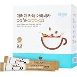 Atomy Cafe Arabica Organic Instant Coffee Bean Box Beverage Milk 50 Sticks US Premium Blend