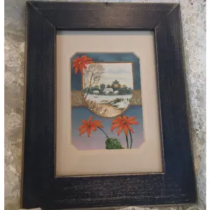 Vintage early 1900's Vintage Framed Postcard