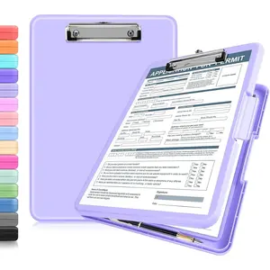 Clipboards with Storage, 13x9.6 Storage Clipboard Foldable for Teachers & Nurse Essentials, Clipboards with Pen Holder, Work Desk Paper Organizer, School & Office Supplies for Women()