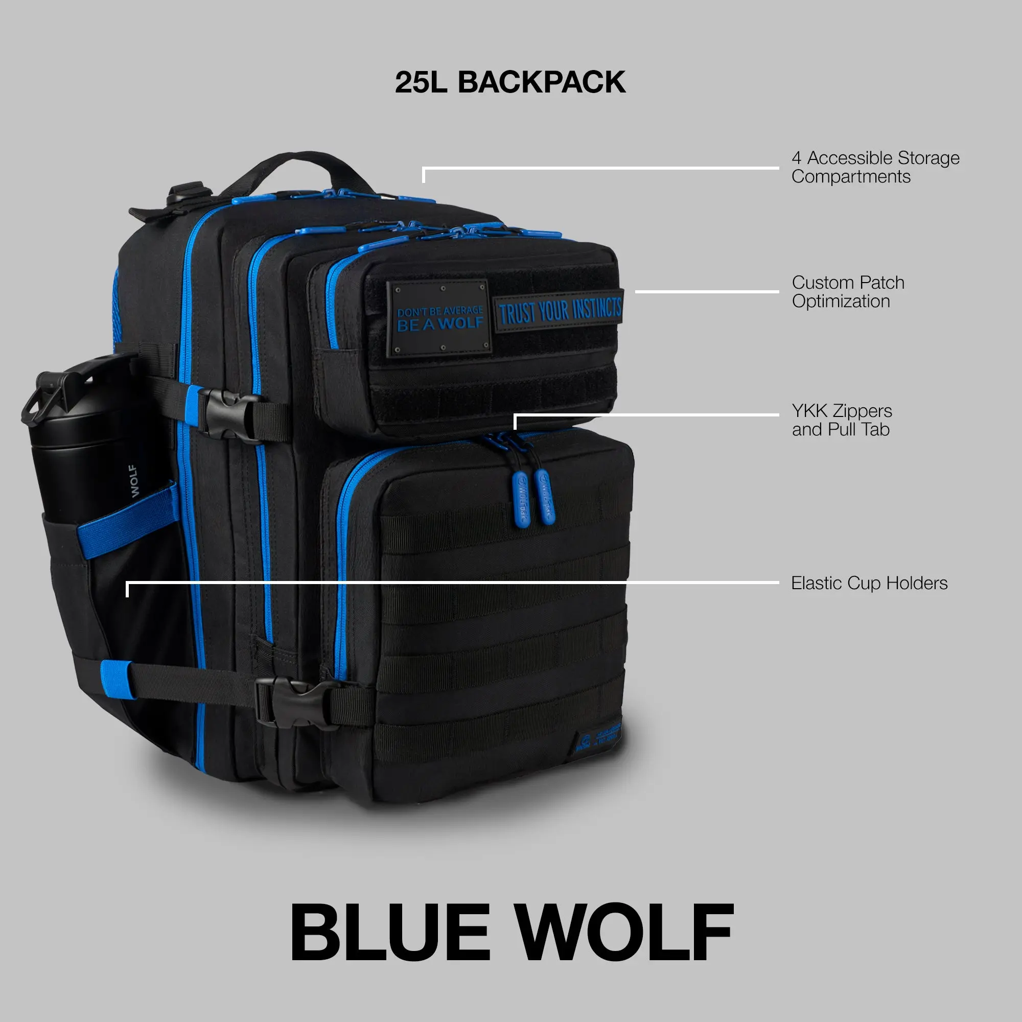 25L Backpack Blue Wolf - TikTok Shop