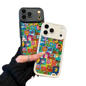 Cartoon Character Phone Case，Colorful Comic Style for iPhone 17 16 15 14 13 12 11 Plus Pro Max，Unique Present c2