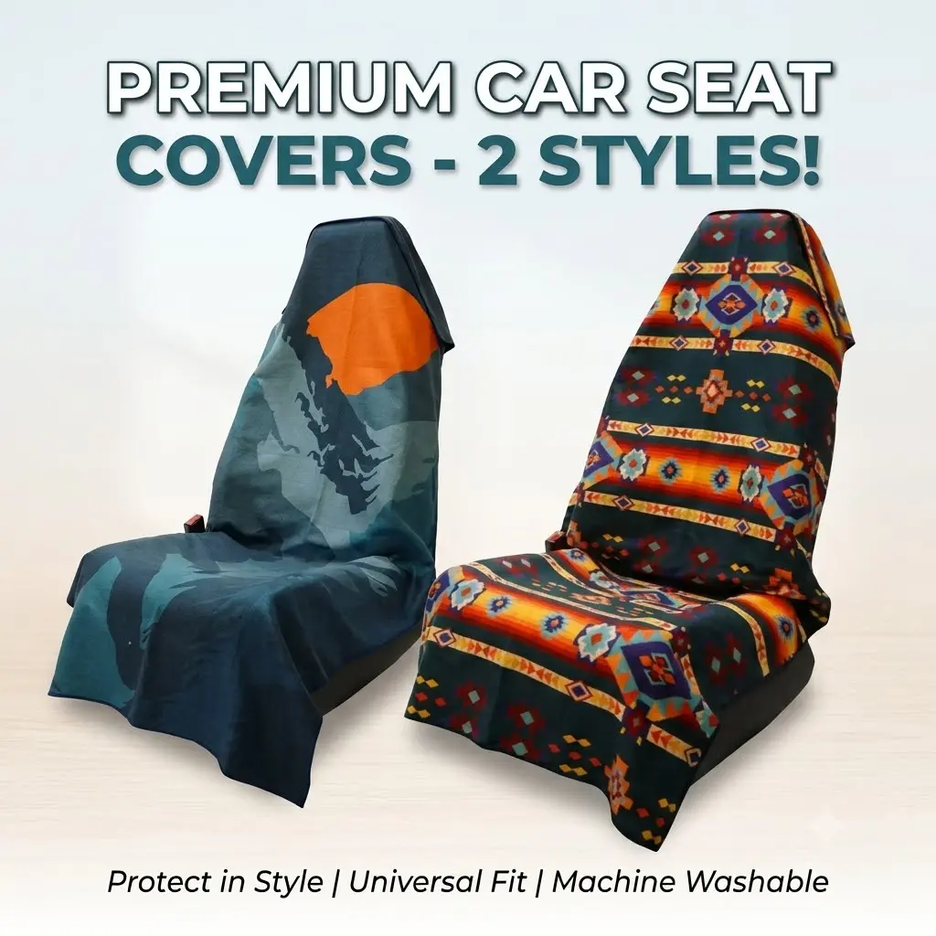 Bottomland Camo Car Seat Cover Towel Full Size Quick Dry Sweat Resistant Seat Protector for Gym Running Hunting Travel Outdoor Sports Accessories
