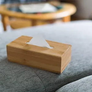Wooden Tissue Box, 1pc Rectangular Tissue Storage Box, Vintage Tissue Holder, Home Organizer for Living Room Bedroom, Toilet Paper Holder, Tissue Not Included