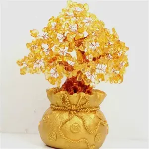 Stones and Crystals Citrine Quartz Money Tree Decor Decorative